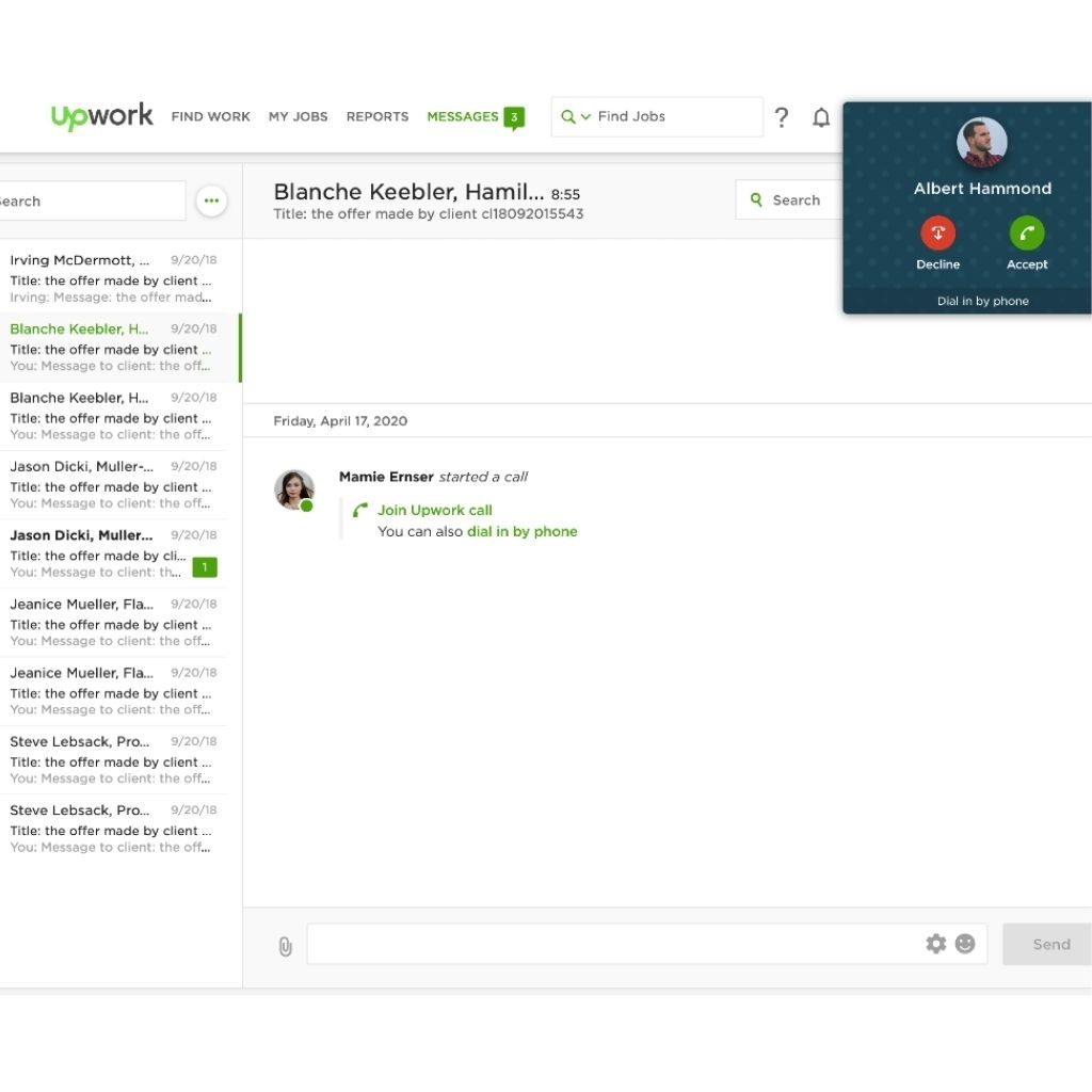 utiliser zoom sur upwork