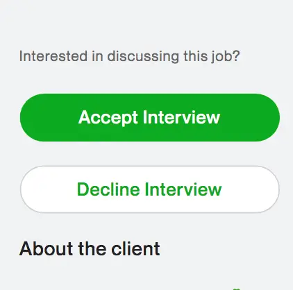 accepter ou refuser interview upwork